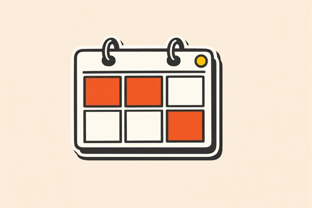 Kalender med markerade testdagar som visar 30-dagars testmetodik för nya sajter